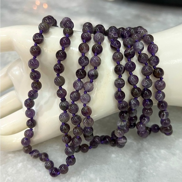 Amethyst Beaded ENDLESS (60”) Necklace